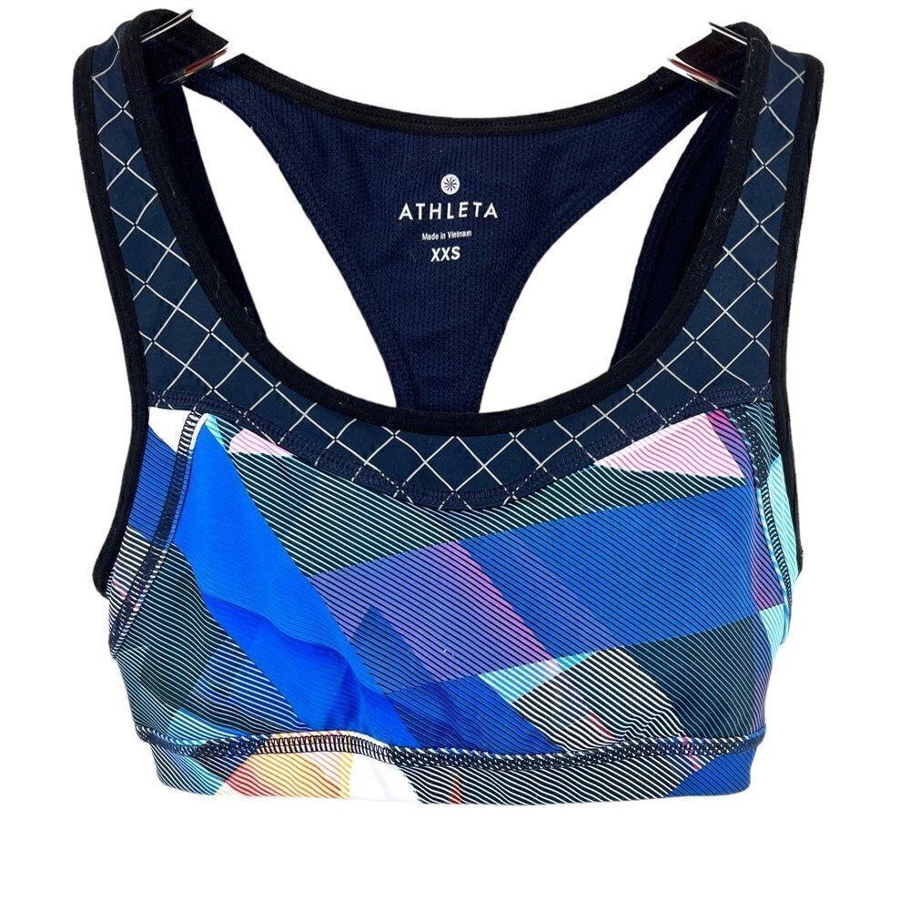 ATHLETA Sports Bra in multi-colors in Blues Size XXS